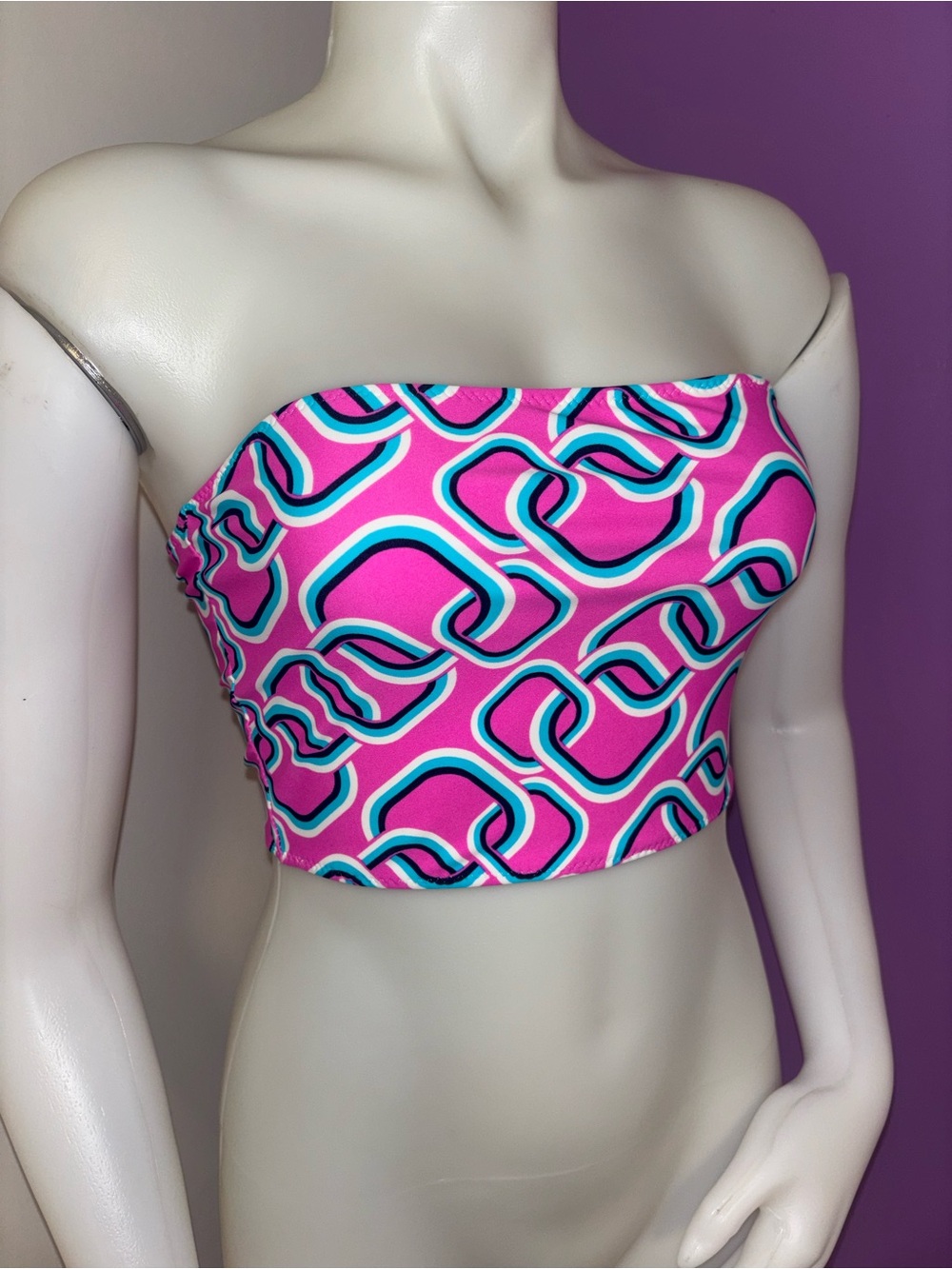 Pink Strapless Swim Top Size Small